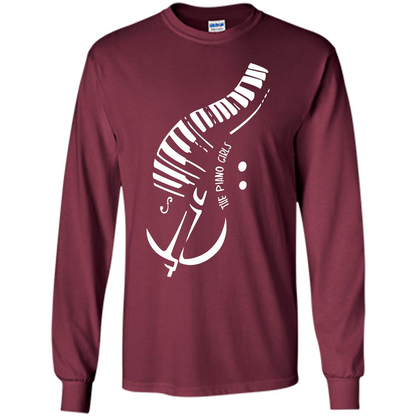 Pianist T-shirt The Piano Girls T-shirt Maroon