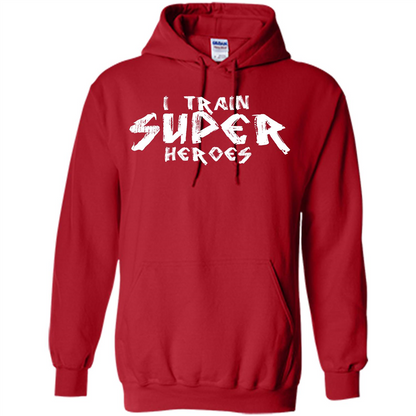 I Train Super Heroes T-shirt Red