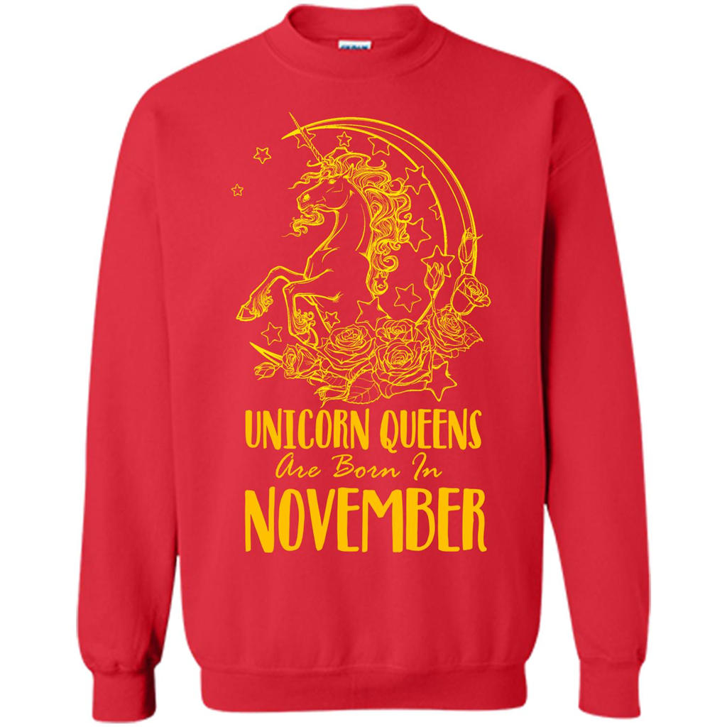 November Unicorn T-shirt Unicorn Queens Are Born In November Red