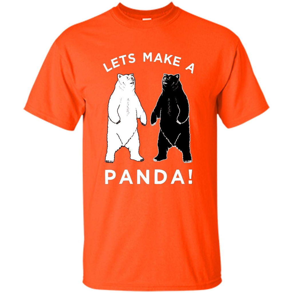 Funny Panda T-shirt Lets Make A Panda T-Shirt Orange