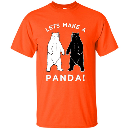 Funny Panda T-shirt Lets Make A Panda T-Shirt Orange