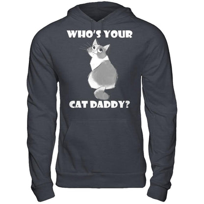 Who's Your Cat Daddy T-shirt Gildan - Pullover Hoodie Dark Heather