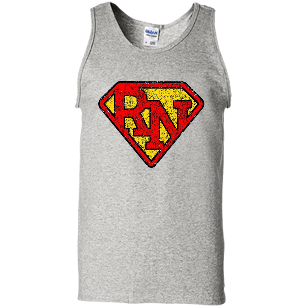 Vintage Super Nurse RN Distressed T-shirt Ash