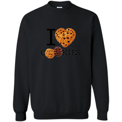 I Love (Heart) Cookies T-shirt Black