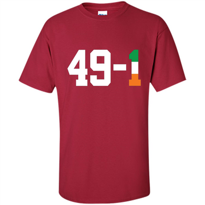 Funny Ireland Boxing T-shirt 49-1 T-shirt Cardinal