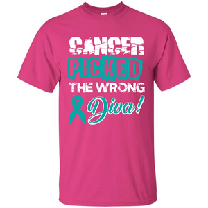 Cancer Awareness T-shirt Cancer Picked The Wrong Diva T-shirt