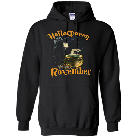HalloQueen Are Born In October T-shirt Black