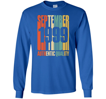 Retro Sept 1999 T-Shirt 18 yrs old Bday 18th Birthday T-shirt Royal