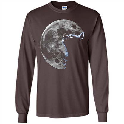Cat Lover T-shirt Cat And Moon Dark Chocolate