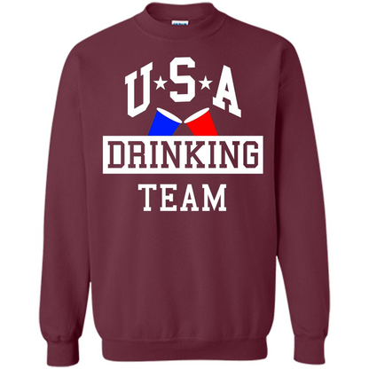Independence Day T-shirt USA Drinking Team Maroon