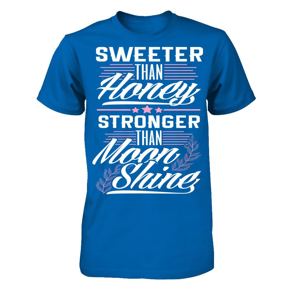 Sweeter Than Honey, Stronger Than Moon Shine Gildan - Short Sleeve Tee Royal