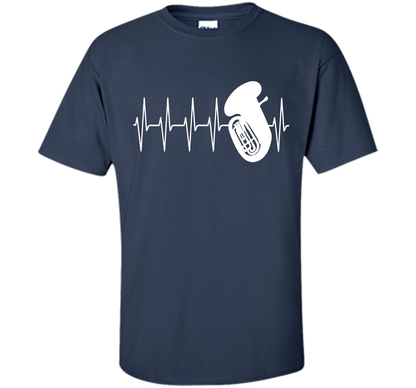 Sousaphone T-shirt Heartbeat Tube Sousaphone Navy
