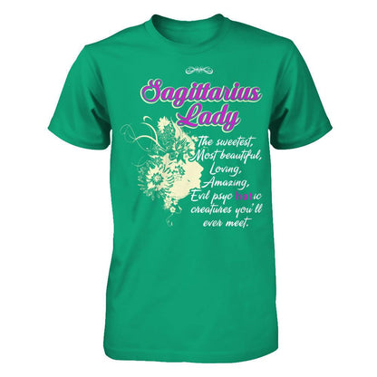 Sagittarius Lady - The Sweetest, Most Beautiful, Loving, Amazing Gildan - Short Sleeve Tee Kelly Green