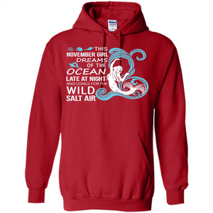 This November Girl Dreams Of The Ocean Late At Night T-shirt