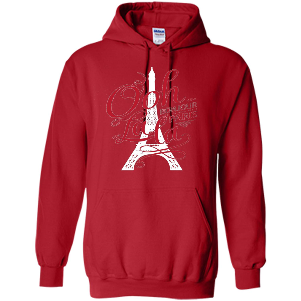 France Tshirt Bonjour Paris Tshirt, Hello Paris Tshirt Red