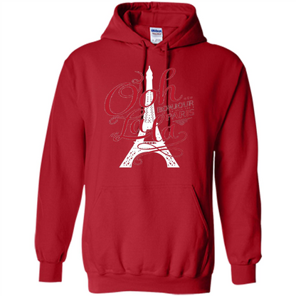 France Tshirt Bonjour Paris Tshirt, Hello Paris Tshirt Red