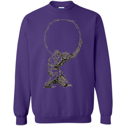 Atlas Greek Mythology Greece T-Shirt Purple
