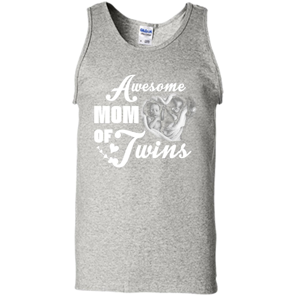 Mommy T-shirt Awesome Mom Of Twins Ash