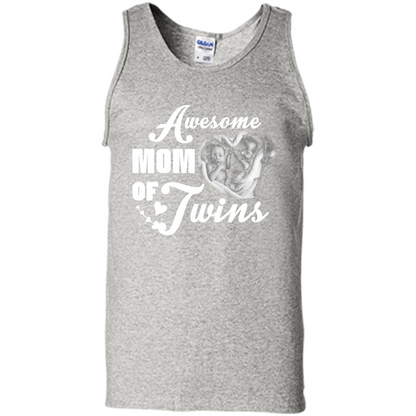 Mommy T-shirt Awesome Mom Of Twins Ash