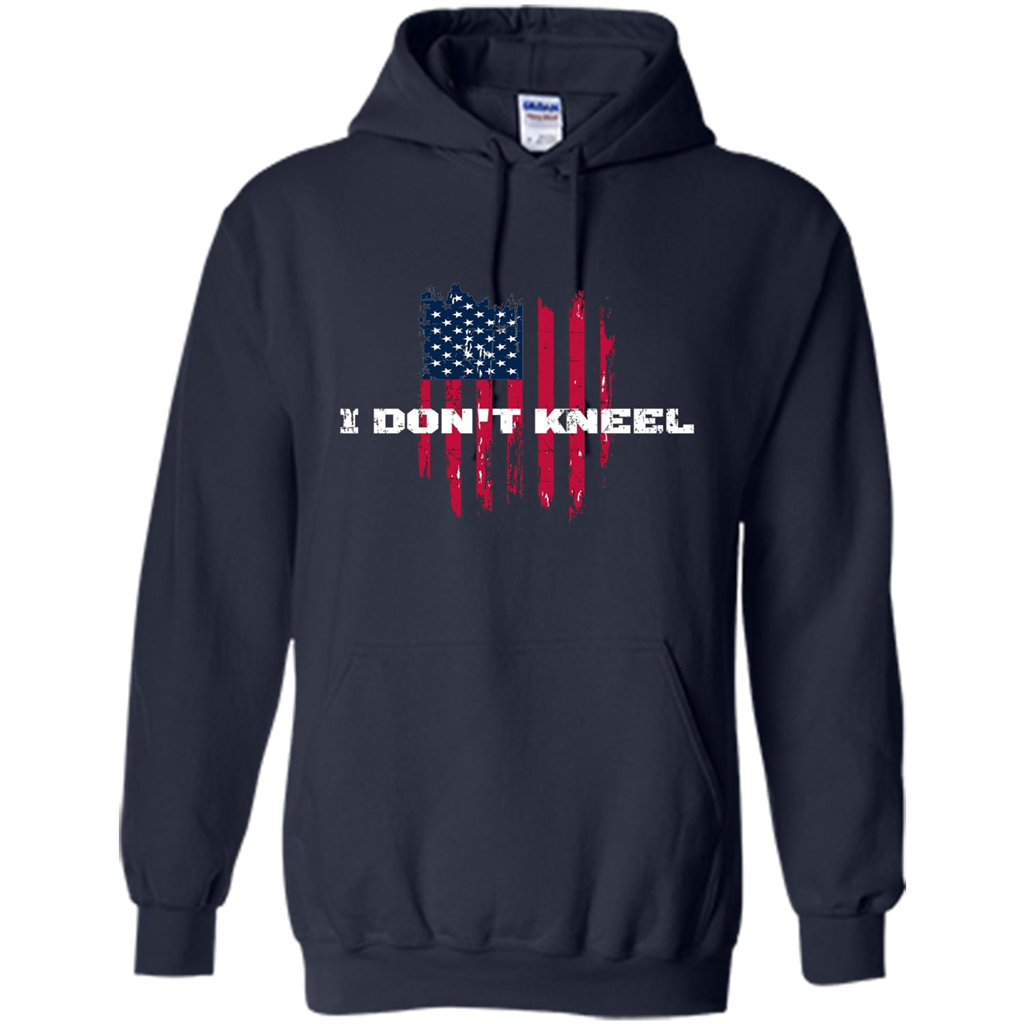 Military T-shirt I Don't Kneel T-shirt Navy