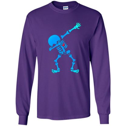 Dabbing Skeleton Halloween 2017 T-shirt Purple