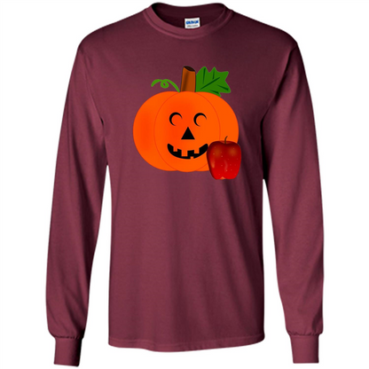Cute Teacher Pumpkin Apple Halloween Costume T-shirt Maroon
