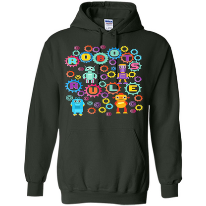 Robots Rule T-shirt Forest Green