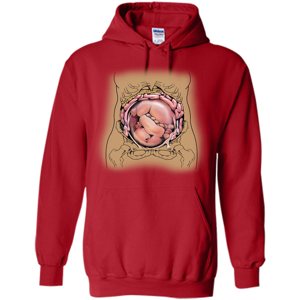 Anatomy T-shirt Fetus In Utero Red
