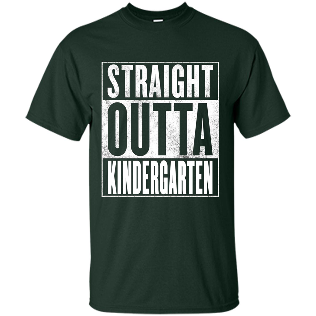 Straight Outta Kindergarten T-shirt Forest Green