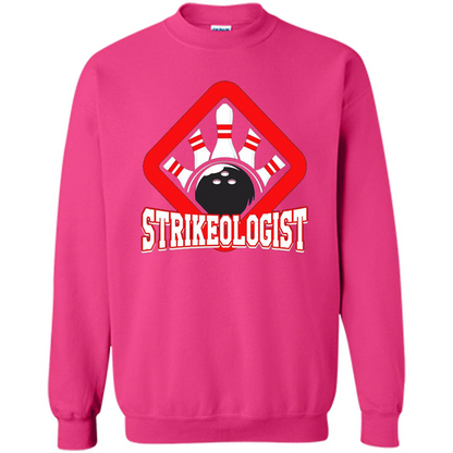 Strikeologist Bowling T-shirt For Bowling Lover Heliconia