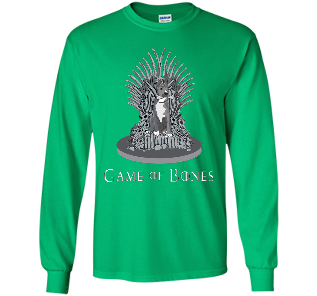 Pitbull Game of Bones Funny Parody T-shirt Irish Green