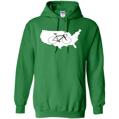 Bicycle America T-shirt USA States Road Bike Irish Green