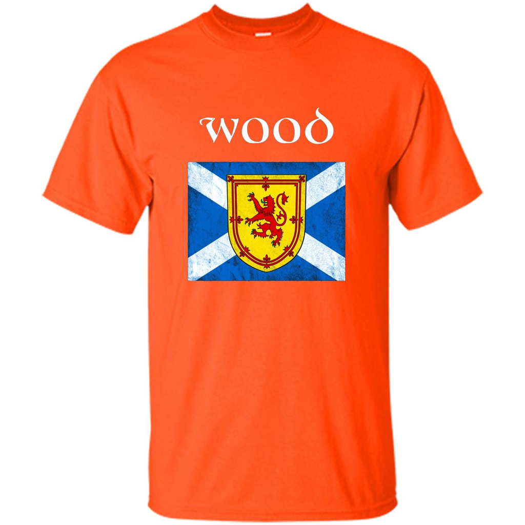 Scottish Clan Wood T-shirt Orange