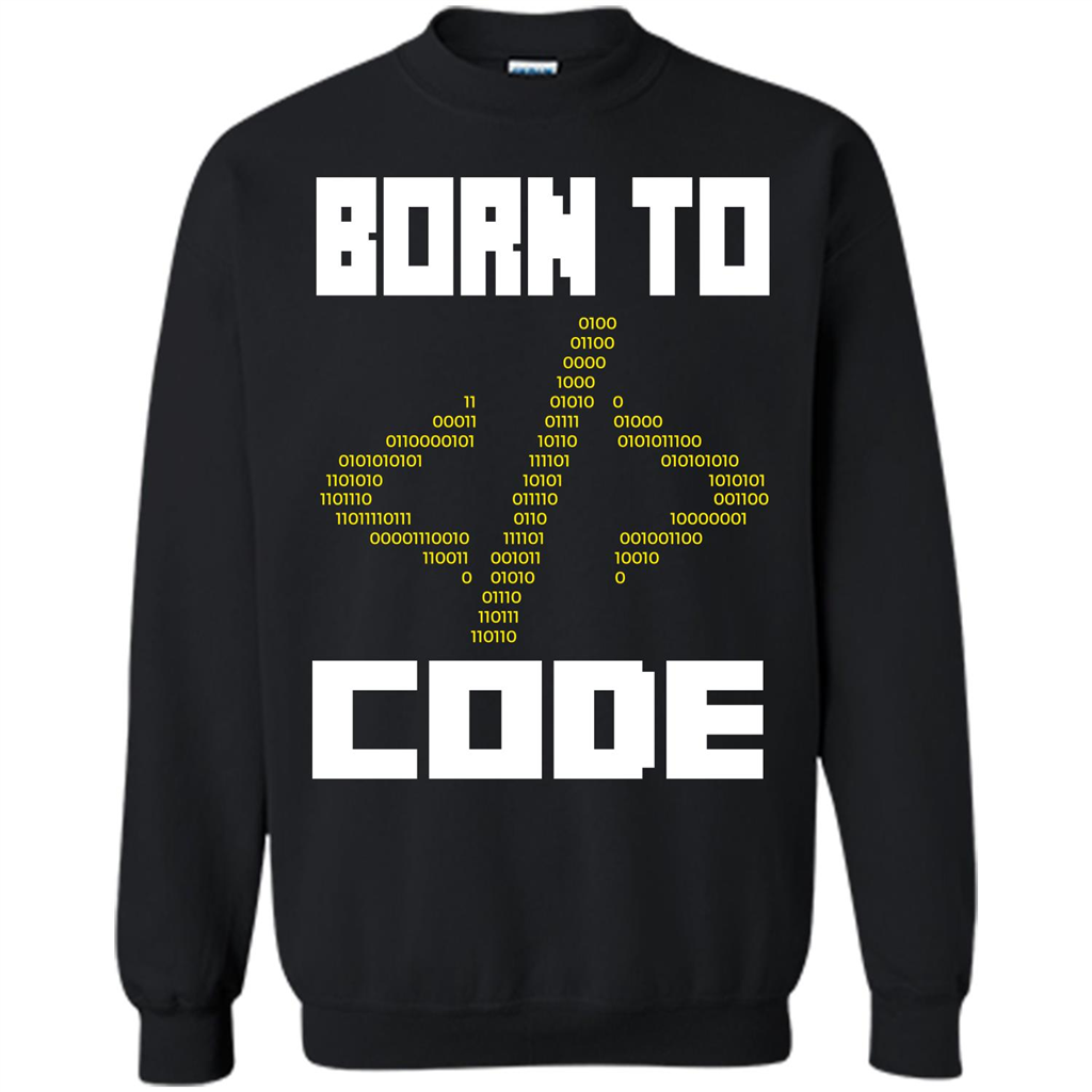 Programmers T-shirt Born To Code Design Developer Black