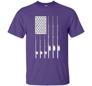 Patriotic Fishing T-Shirt with American USA Flag Great Gift shirt