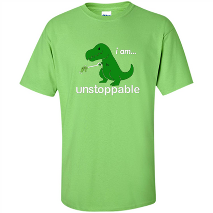 Rex Dinosaur T-shirt I Am Unstoppable Lime