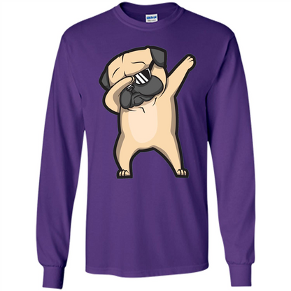 Dabbing Pug Shirt - Cute Funny Dog Dab T-shirt Purple