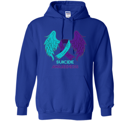Suicide Awareness Shirt Wings and Ribbon Suicide Prevention shirt Royal