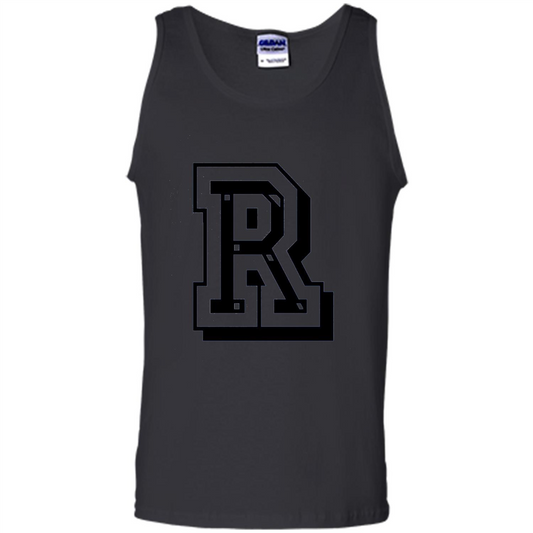 Letter R Initial T-Shirt for Names or Spelling Words Black
