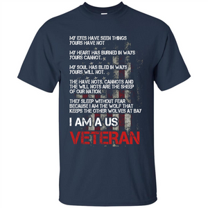 Military T-shirt I Am A Us Veteran T-shirt