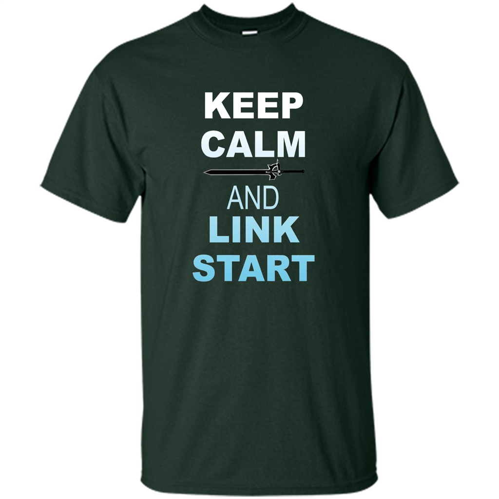 Keep Calm And Link Start T-shirt Forest Green