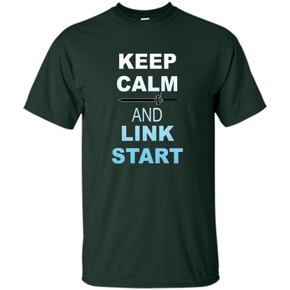 Keep Calm And Link Start T-shirt Forest Green