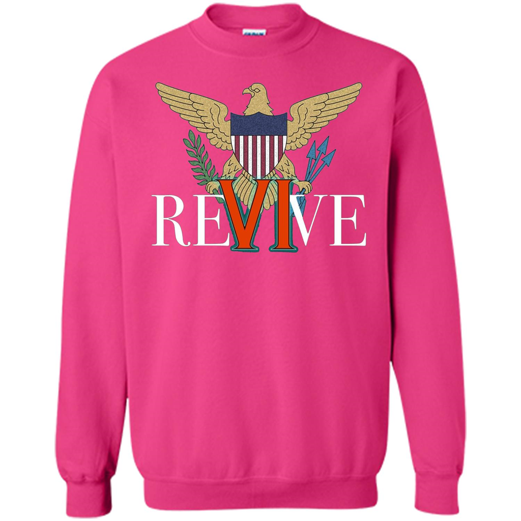 Revive the VI US Virgin Islands Strong T-shirt Heliconia