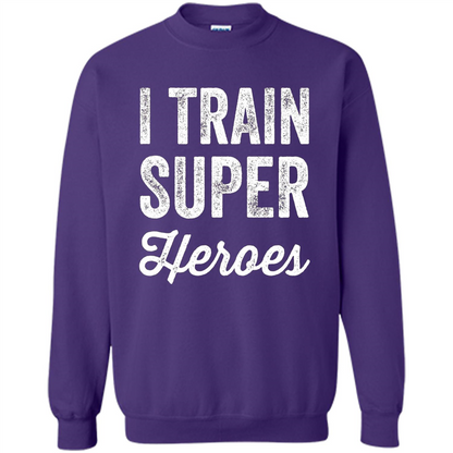 I Train Superheroes T-shirt Orange