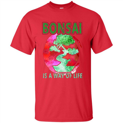 Bonsai T-shirts - Love Bonsai Of Life T-shirt Red