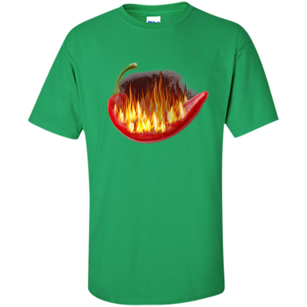 Hot Pepper On Fire T-shirt Irish Green