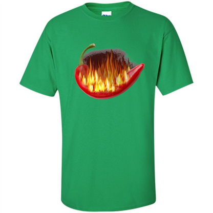 Hot Pepper On Fire T-shirt Irish Green