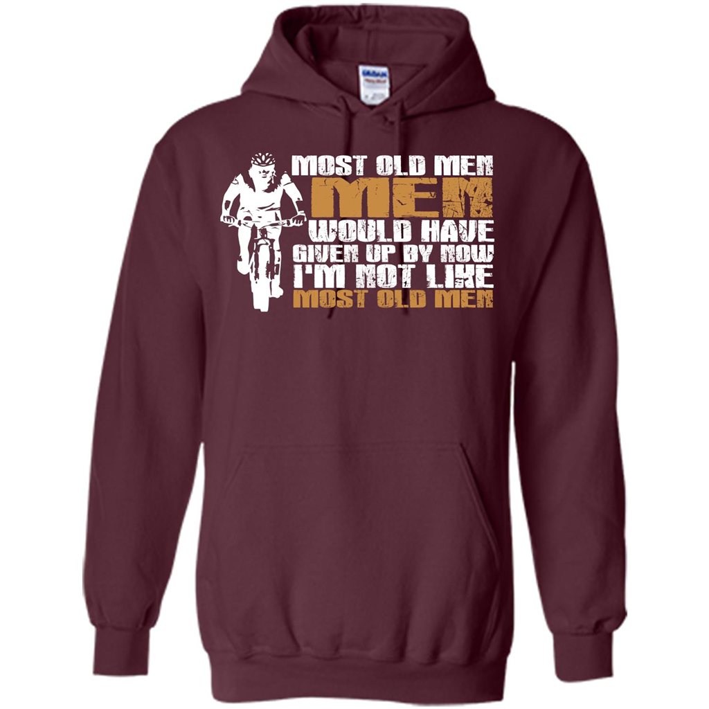 Bicycle Man T-shirt Most Old Men Would Have Given Up By Now I'm Not Like Most Old Men Maroon