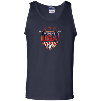 US National Woman's Soccer T-shirt USA Shield 1985 T-shirt Navy