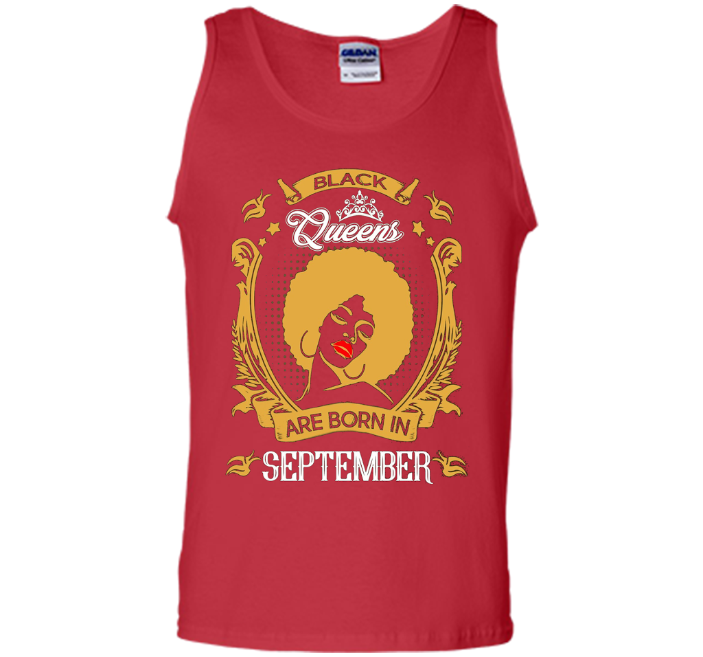 September T-shirt Black Queens Are Born In September T-shirt Red